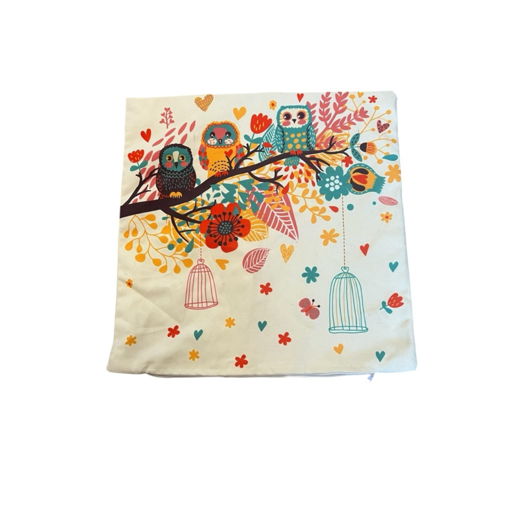Pillow Cover Case Cream Printed Square